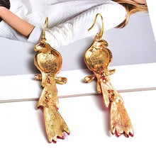 Load image into Gallery viewer, Colorful Parrot Crystals Statement Drop Earrings - Pretty Fashionation
