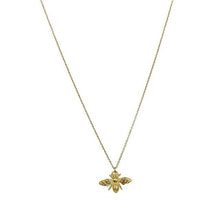 Load image into Gallery viewer, Gold 18k / 925 Sterling Silver Bee Necklace - Pretty Fashionation

