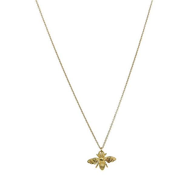 Gold 18k / 925 Sterling Silver Bee Necklace - Pretty Fashionation