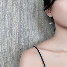 Load image into Gallery viewer, Celestial Holly Star Crystal Long Earrings - Pretty Fashionation
