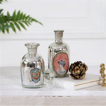 Load image into Gallery viewer, Vintage Glass With Brass Lid Decoration Perfume Bottle - Pretty Fashionation
