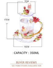 Load image into Gallery viewer, Enamel Floral Creative Heat-Resistant Coffee /Tea Cup Glass - Pretty Fashionation
