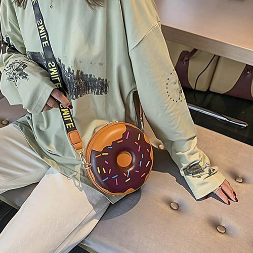 Cute Donut Crossbody Messenger Bag - Pretty Fashionation