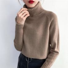 Load image into Gallery viewer, Cashmere Turtleneck Knitted Sweater - Pretty Fashionation

