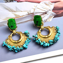 Load image into Gallery viewer, Vintage Bohemian Handmade Rhinestone Drop Earrings - Pretty Fashionation
