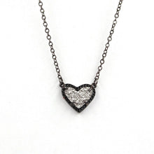 Load image into Gallery viewer, Glitter Abalone Stone Shaped Heart Necklace Pendant - Pretty Fashionation
