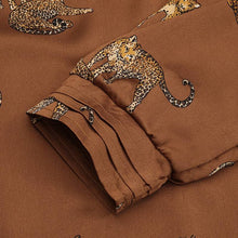 Load image into Gallery viewer, Retro Stylish Satin Tiger Blouse
