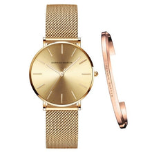 Load image into Gallery viewer, Daisy Gold Tuscany Watch Bracelet Set
