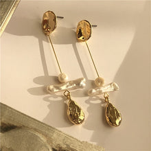 Load image into Gallery viewer, Retro Natural Pearl Long Drop Earrings - Pretty Fashionation
