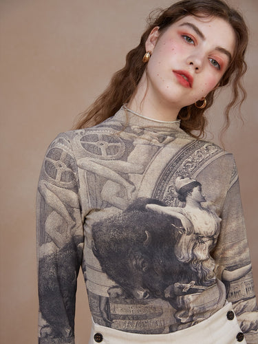 Gothic Artsy Renaissance Painting Skin Top - Pretty Fashionation