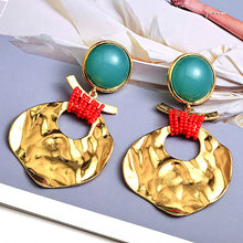 Load image into Gallery viewer, Handmade Irregular Beads Gold Earrings - Pretty Fashionation
