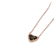 Load image into Gallery viewer, Glitter Abalone Stone Shaped Heart Necklace Pendant - Pretty Fashionation

