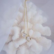 Load image into Gallery viewer, Designer Gold Crystal Little Fish Dangle Earrings - Pretty Fashionation
