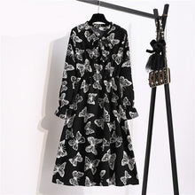 Load image into Gallery viewer, Vintage Riviera Floral Chiffon Shirt Dress
