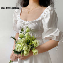 Load image into Gallery viewer, Vintage Puff Sleeve Ruffle Mini Dress - Pretty Fashionation
