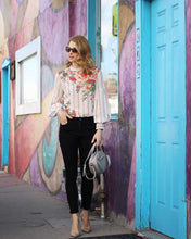 Load image into Gallery viewer, Boho Rose Floral Chiffon Blouse - Pretty Fashionation
