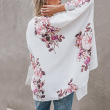 Load image into Gallery viewer, Floral Open Front Chiffon Kimono Cardigan - Pretty Fashionation
