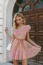 Load image into Gallery viewer, Polka Dot Tulle Ruffle Sweet Mini Dress
