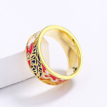 Load image into Gallery viewer, Exquisite Artfully Designed Handmade Enamel Ring

