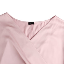 Load image into Gallery viewer, Elegant Knotted V Neck Satin Top Blouse
