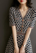 Load image into Gallery viewer, Vintage Designer Brocade Plaid Shirt Dress - Pretty Fashionation
