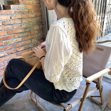 Load image into Gallery viewer, Vintage Floral Embroidery Hollow Out Lace Blouse
