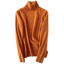 Load image into Gallery viewer, 100% Merino Knitted Soft Wool Turtleneck Sweater
