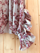 Load image into Gallery viewer, Pink Floral Chiffon Bow Tie Blouse
