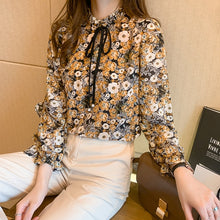 Load image into Gallery viewer, Vintage Floral Chiffon Blouse
