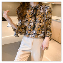 Load image into Gallery viewer, Vintage Floral Chiffon Blouse
