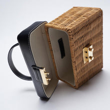 Load image into Gallery viewer, Vintage Flip Woven Crossbody Straw Rattan Bag
