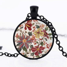 Load image into Gallery viewer, Boho Mandala Flower Glass Cabochon Pendant Necklace - Pretty Fashionation
