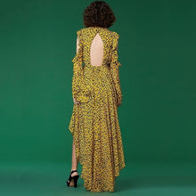 Load image into Gallery viewer, Vintage Asymmetrical Leopard Off Shoulder Backless Dress - Pretty Fashionation
