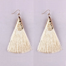 Load image into Gallery viewer, Vintage Boho Silk Tassel Fish Hook Drop Earrings - Pretty Fashionation
