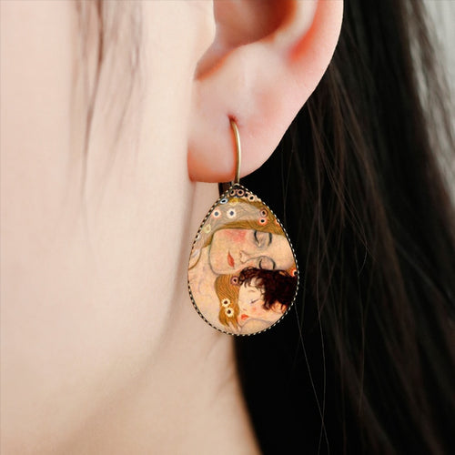 Van Gogh & Klimt Painting Teardrop Earrings - Pretty Fashionation