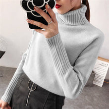 Load image into Gallery viewer, Cashmere Turtleneck Knitted Sweater - Pretty Fashionation
